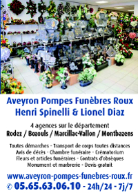 Aveyron Pompes Funèbres Roux